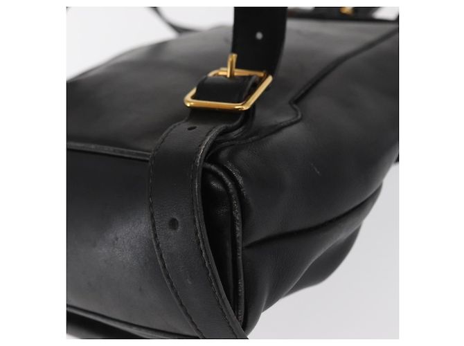 Zaino in Pelle Gucci Bamboo Nero Oro 003 2058 0030 Auth gh1708 - vista 9