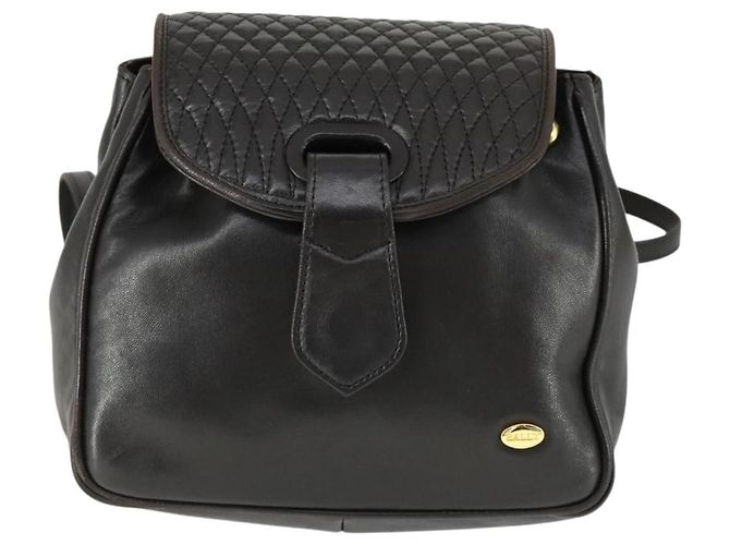 Zaino BALLY in pelle marrone oro Auth BA10063 D'oro - vista 13