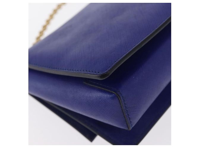 Borsa a Spalla Vala Chain in Pelle Blu Oro Auth 163452 di Salvatore Ferragamo D'oro - vista 15