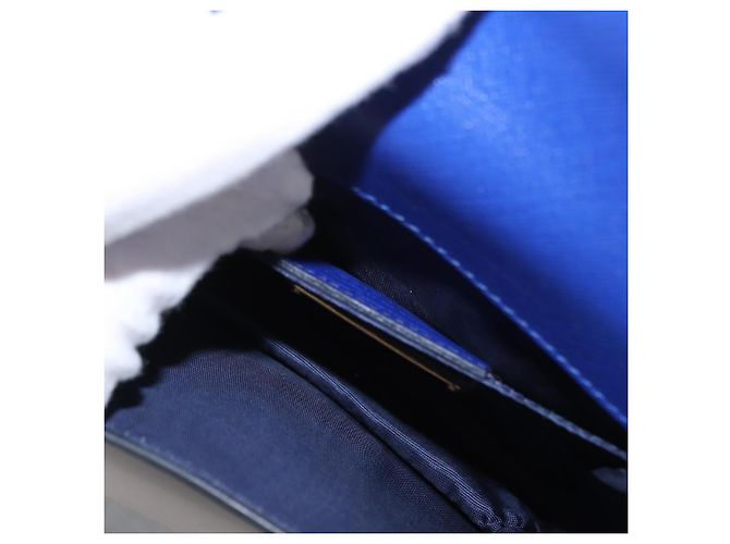 Borsa a Spalla Vala Chain in Pelle Blu Oro Auth 163452 di Salvatore Ferragamo D'oro - vista 21