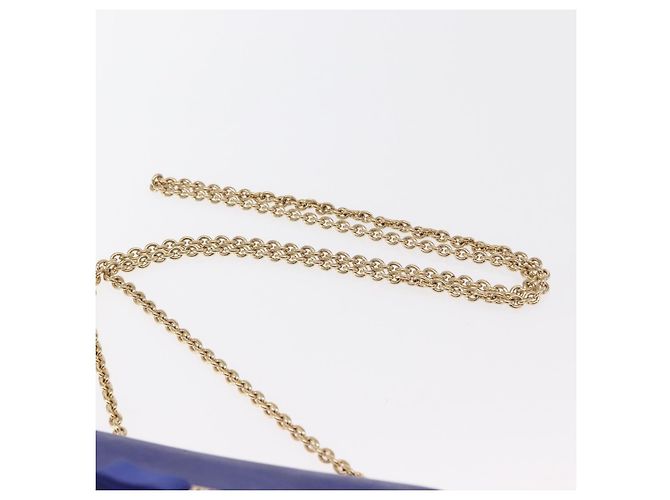 Borsa a Spalla Vala Chain in Pelle Blu Oro Auth 163452 di Salvatore Ferragamo D'oro - vista 8