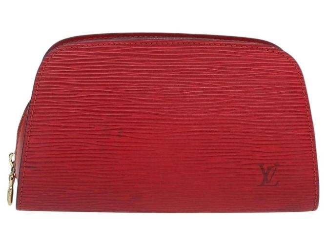 LOUIS VUITTON Pochette Epi Dauphine PM Rosso Castigliano M48447 LV Auth ka2148 - vista 13