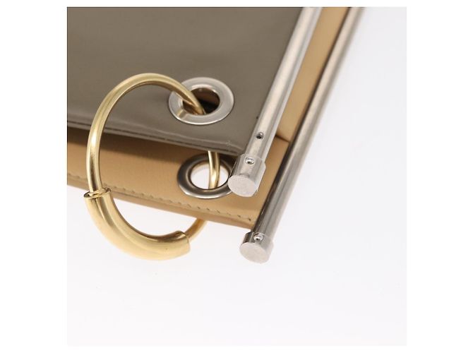 Chloé Bolsa de ombro dupla clutch Chloe Roy em couro cinza prata autêntica 165505 Marrom - vista 11