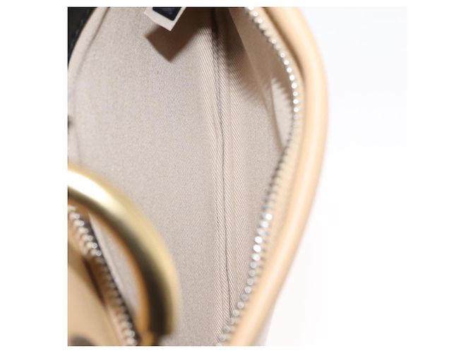 Chloé Bolsa de ombro dupla clutch Chloe Roy em couro cinza prata autêntica 165505 Marrom - vista 22