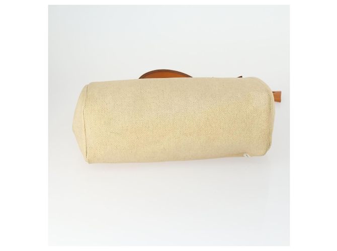 Hermès HERMES Herbag Ad PM Rucksack Canvas Leder 2in1 Beige Silber Auth 168408 - Ansicht 9