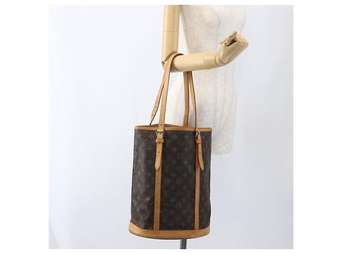 LOUIS VUITTON Borsa a Spalla Monogram Bucket GM M42236 LV Auth hk3395 Monogramma - vista 22