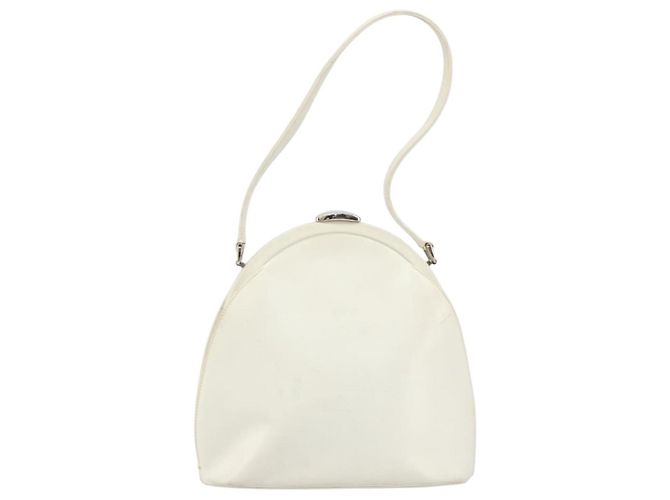 Borsa a mano GUCCI in pelle bianca argento Auth 170514 Bianco - vista 13