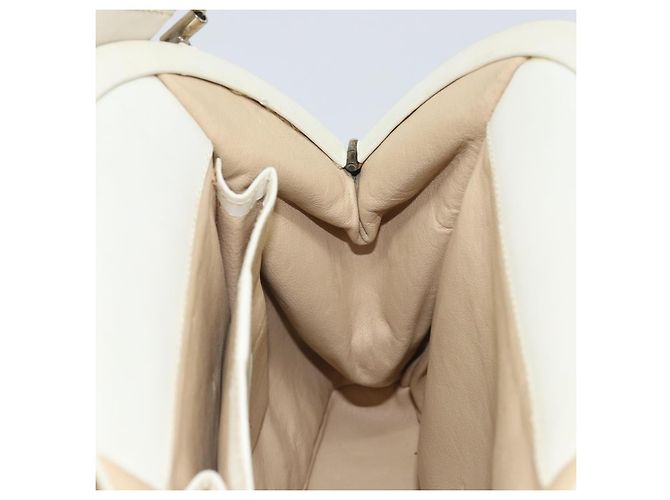 Borsa a mano GUCCI in pelle bianca argento Auth 170514 Bianco - vista 18