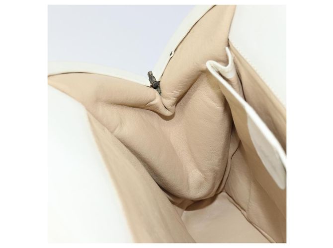 Borsa a mano GUCCI in pelle bianca argento Auth 170514 Bianco - vista 19
