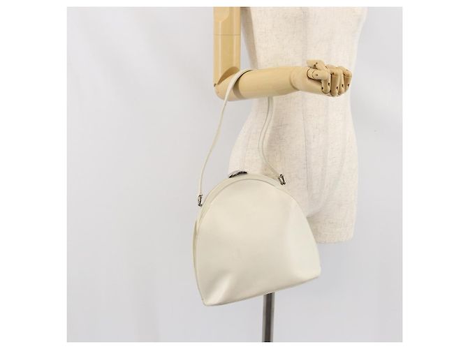 Borsa a mano GUCCI in pelle bianca argento Auth 170514 Bianco - vista 21