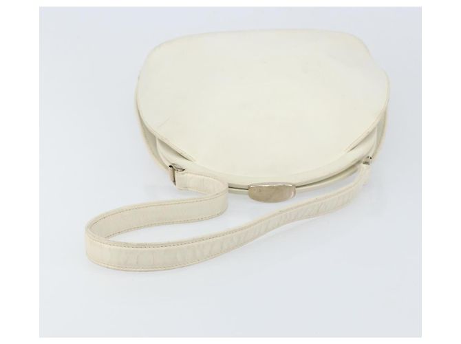 Borsa a mano GUCCI in pelle bianca argento Auth 170514 Bianco - vista 7