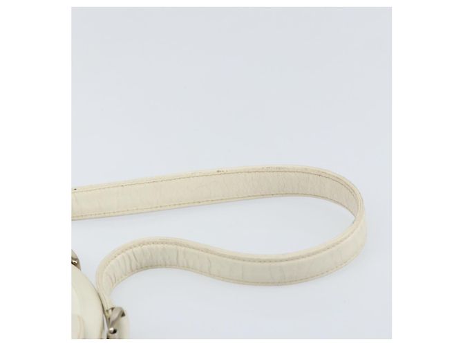 Borsa a mano GUCCI in pelle bianca argento Auth 170514 Bianco - vista 8