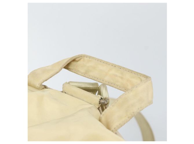 PRADA Backpack Nylon Ivory Silver Auth ka2156 Silvery Cream - view 14