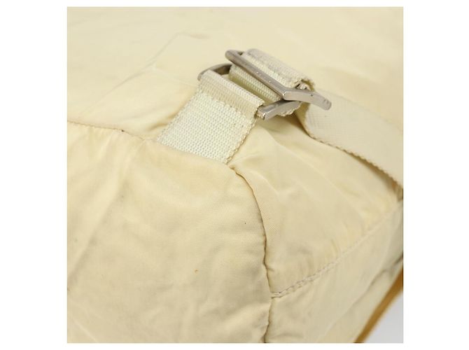 PRADA Backpack Nylon Ivory Silver Auth ka2156 Silvery Cream - view 18