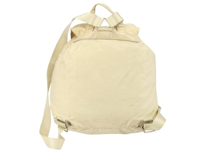 PRADA Backpack Nylon Ivory Silver Auth ka2156 Silvery Cream - view 2