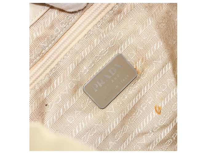 PRADA Backpack Nylon Ivory Silver Auth ka2156 Silvery Cream - view 23