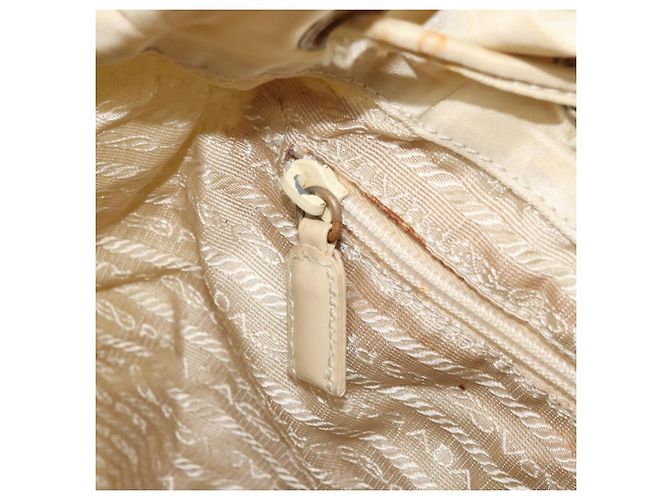 PRADA Backpack Nylon Ivory Silver Auth ka2156 Silvery Cream - view 26