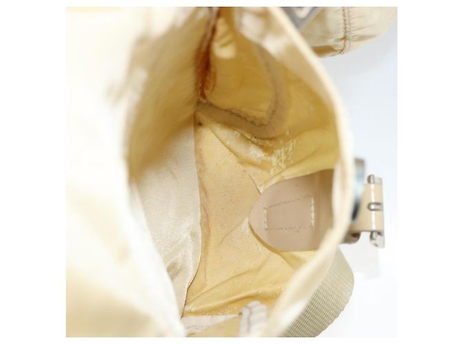PRADA Backpack Nylon Ivory Silver Auth ka2156 Silvery Cream - view 28