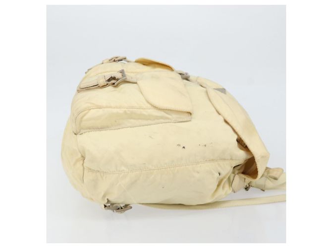 PRADA Backpack Nylon Ivory Silver Auth ka2156 Silvery Cream - view 3