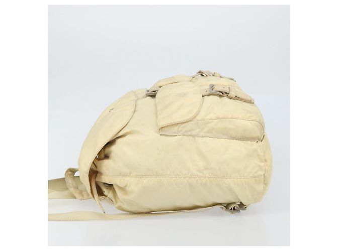 PRADA Backpack Nylon Ivory Silver Auth ka2156 Silvery Cream - view 4