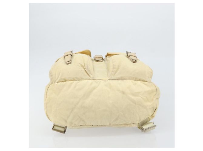 PRADA Backpack Nylon Ivory Silver Auth ka2156 Silvery Cream - view 5