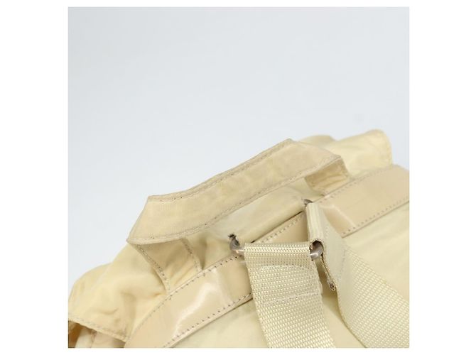 PRADA Backpack Nylon Ivory Silver Auth ka2156 Silvery Cream - view 7