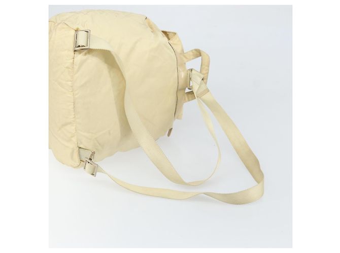 PRADA Backpack Nylon Ivory Silver Auth ka2156 Silvery Cream - view 8