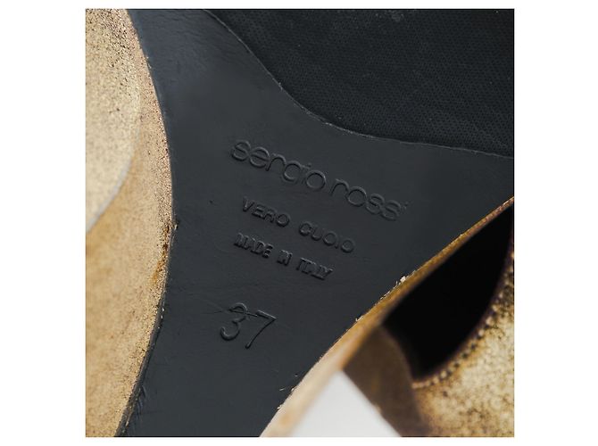 Décolleté con zeppa Sergio Rossi Oro D'oro - vista 5