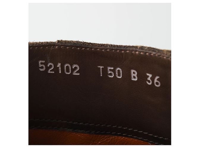 Autre Marque Botas de Ante Marrón con Flecos Santoni Castaño - vista 5