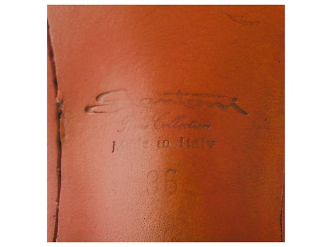 Autre Marque Botas de Ante Marrón con Flecos Santoni Castaño - vista 8