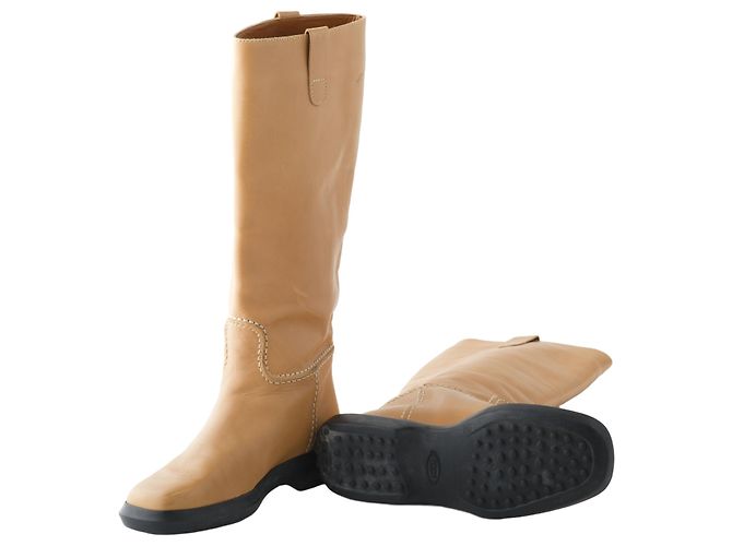 Botas de montar de cuero marrón Tod's Castaño - vista 7