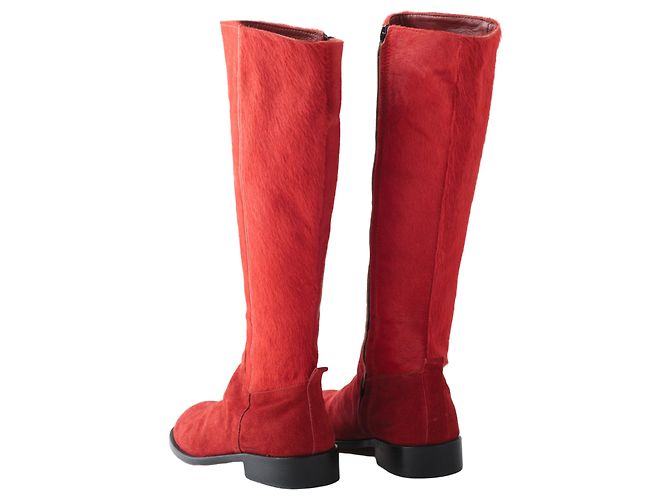 Autre Marque Botas de pelo de poni rojas Philosophy Alberta Ferretti - vista 3