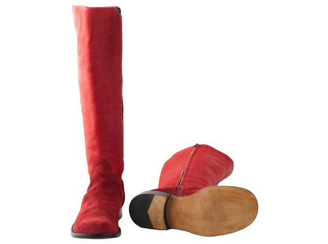 Autre Marque Botas de pelo de poni rojas Philosophy Alberta Ferretti - vista 6