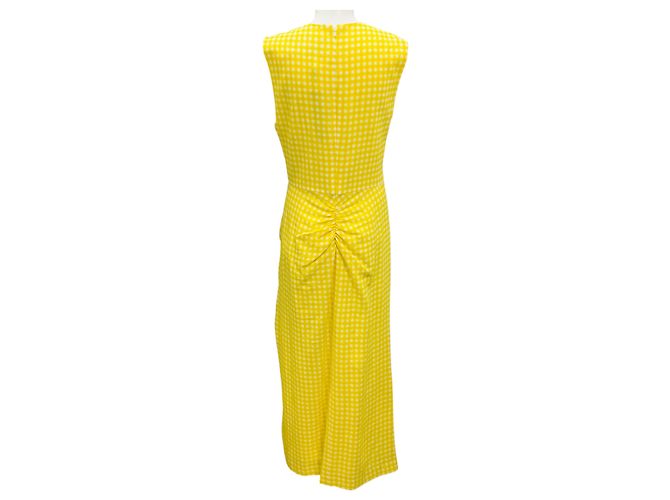 Lela Rose Midi-Kleid mit gerafften Nähten in Zitrone Gelb - Ansicht 3