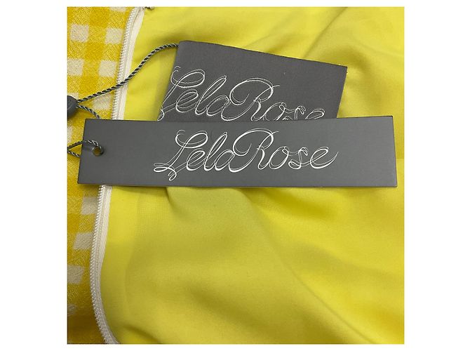Lela Rose Midi-Kleid mit gerafften Nähten in Zitrone Gelb - Ansicht 5