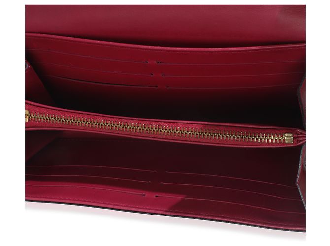 Portafoglio a catena Sarah Monogram Vernis Rose Pop di Louis Vuitton Rosso - vista 5