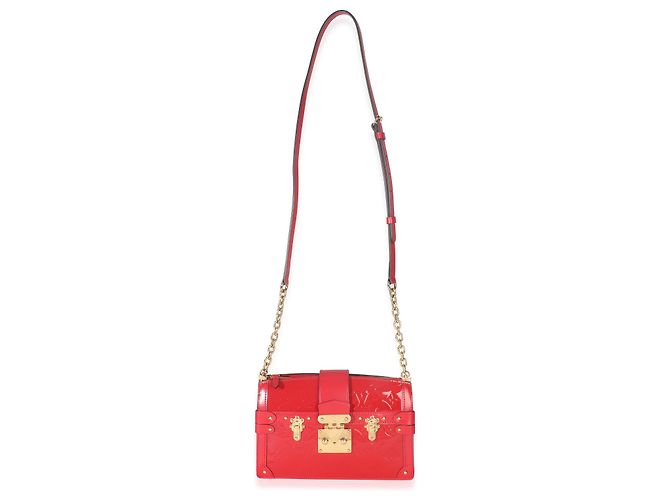 Borsa Clutch Trunk in Vernis Monogram Ciliegia Louis Vuitton Rosso - vista 5
