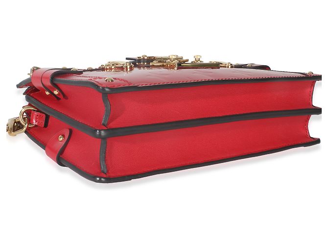 Borsa Clutch Trunk in Vernis Monogram Ciliegia Louis Vuitton Rosso - vista 7