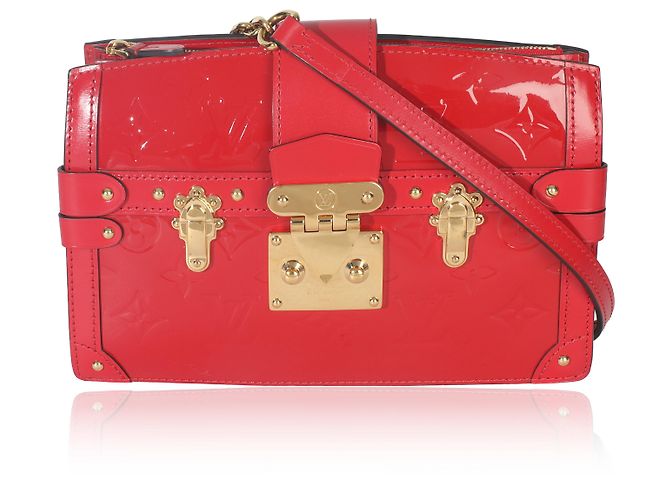 Borsa Clutch Trunk in Vernis Monogram Ciliegia Louis Vuitton Rosso - vista 8