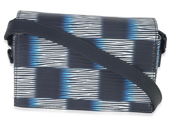 Portafoglio indossabile Louis Vuitton Damier Rush Epi nero e blu - vista 2