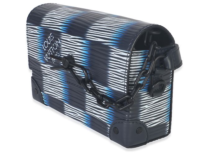 Portafoglio indossabile Louis Vuitton Damier Rush Epi nero e blu - vista 3
