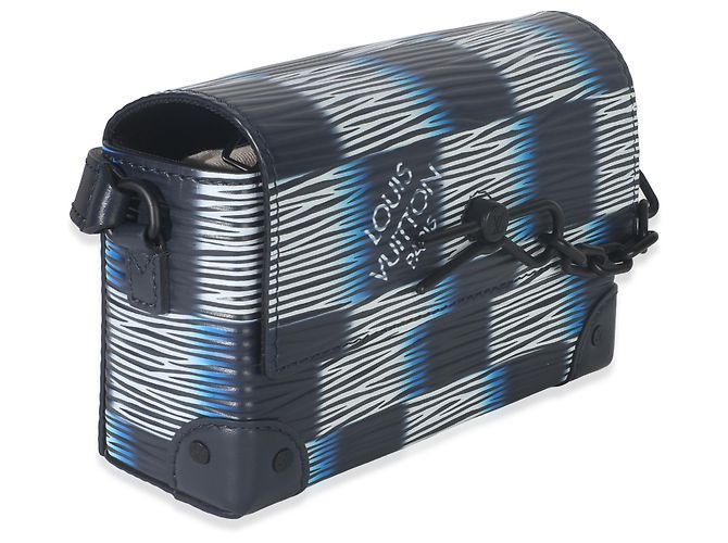Portafoglio indossabile Louis Vuitton Damier Rush Epi nero e blu - vista 4