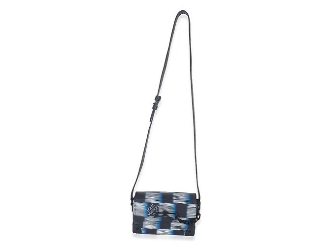Portafoglio indossabile Louis Vuitton Damier Rush Epi nero e blu - vista 5