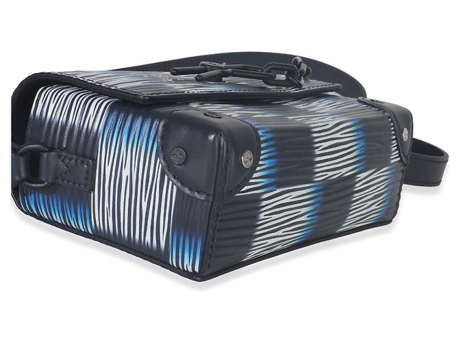 Portafoglio indossabile Louis Vuitton Damier Rush Epi nero e blu - vista 7