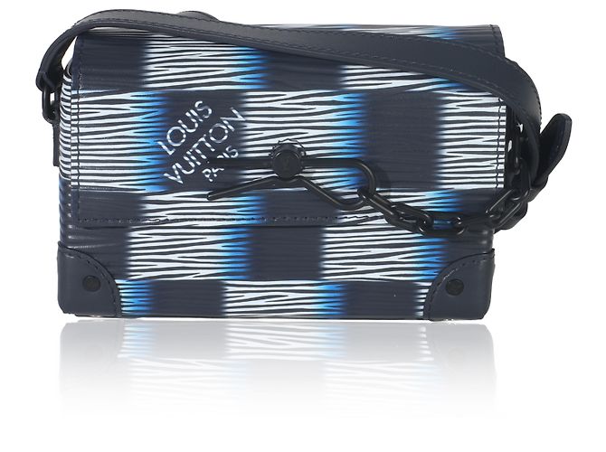 Portafoglio indossabile Louis Vuitton Damier Rush Epi nero e blu - vista 8