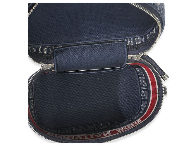 Beauty case Diortravel in velluto obliquo blu rosso Christian Dior - vista 5