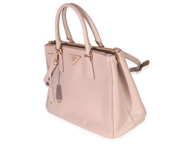Prada Tote Galleria Mediano de Doble Cierre en Saffiano Lux Beige - vista 3