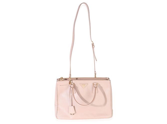 Prada Tote Galleria Mediano de Doble Cierre en Saffiano Lux Beige - vista 5