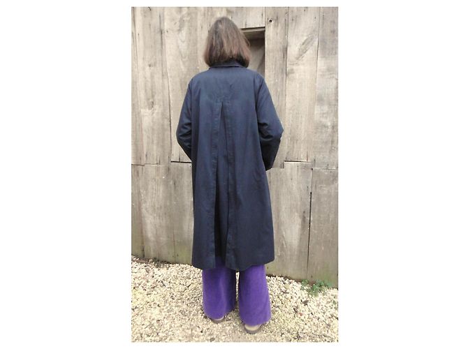 Gabardina Burberry Azul Marino de Algodón - vista 2