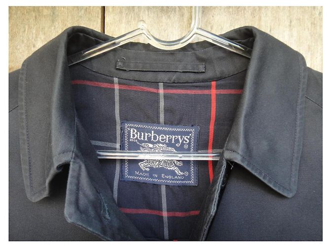 Gabardina Burberry Azul Marino de Algodón - vista 3